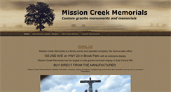 Desktop Screenshot of missioncreekmemorials.com