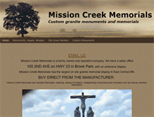 Tablet Screenshot of missioncreekmemorials.com